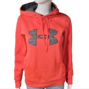 Under Amour Bright Coral Long Sleeve Hoodie Womens Large